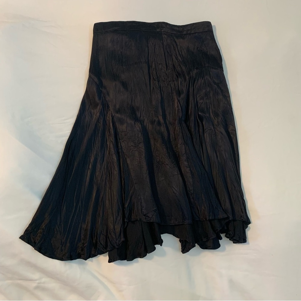 Balenciaga Elegant Black High-Low Skirt
